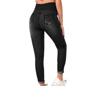 Grote Maten | Jeans / Curvy Fit / Mid Rise / Semi Wide Leg  – Dames Dames blauw