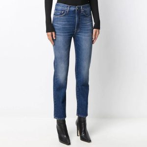 Jeans | Jeans Betsy / Slim Fit / Mid Rise / Slim Leg / Met Ritsdetail  – Dames Dames blauw