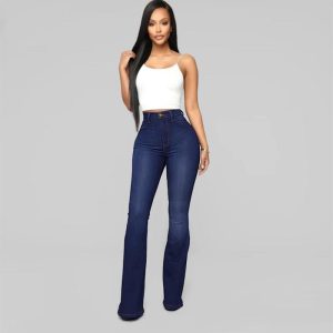 Jeans | Jeans Met Used Look / Skinny Fit / Mid Rise / Skinny Leg  – Dames Dames blauw