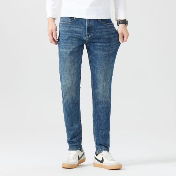 Jeans | Jeans / Regular Fit / High Rise / Tapered Leg  – Heren Heren donkerblauw