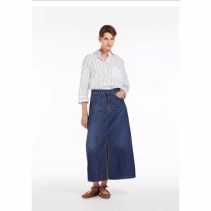 Rokken | Denim Rok In Midilengte  – Dames Dames blauw