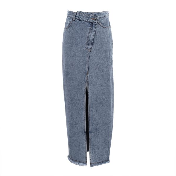 Rokken | Denim Rok Met Zadelpas  – Dames Dames Dames