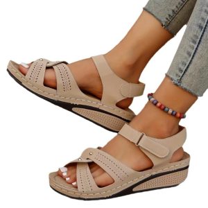 Sandalen & Sandalettes | Sandalen Met Bandje, Van Echt Leer  – Dames Dames Dames