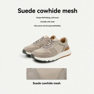 Sneakers | Geperforeerde Leren Sneakers  – Heren Heren Heren