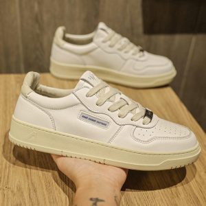 Sneakers | Veterschoenen Met Klassieke Look  – Heren Heren crème