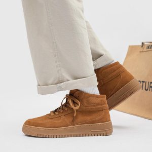 Sneakers | Warm Gevoerde Leren Veterschoenen  – Heren Heren Heren